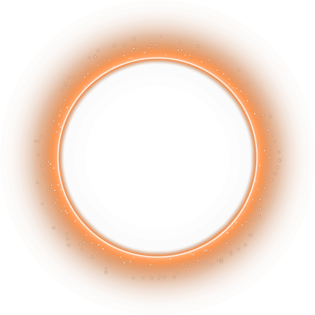 orange glowing circle frame